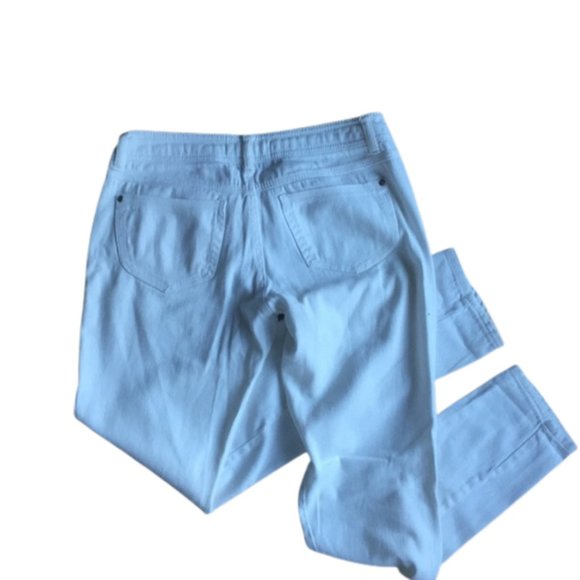 White Straight Leg Jeans - Picture 2 of 2